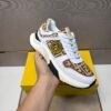 FND Low-Top Chunky Trainers with All Over Pattern - White/Brown