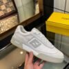 595f4a72 FND Low-Top Trainers with Logo Panel - White/Light Grey