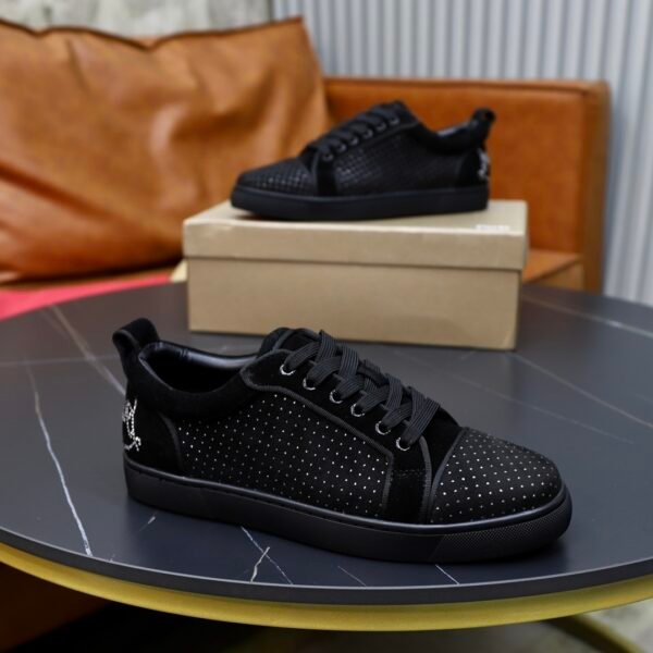 CLB Low-Top Trainers with Micro Stud Detail - Black