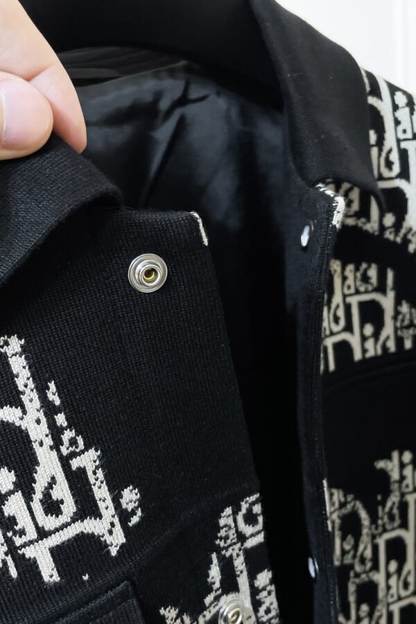 59eaacd9 CD Monogram Jacket with Snap-Buttons - Black