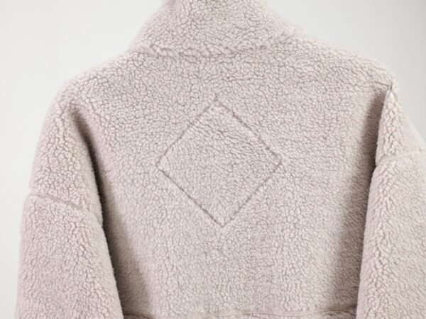 CG Zip-Up Sherpa Fleece Jacket - Blush Beige