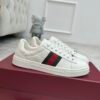 GCCI Trainers with Side Stripe and Embossed Pattern - White