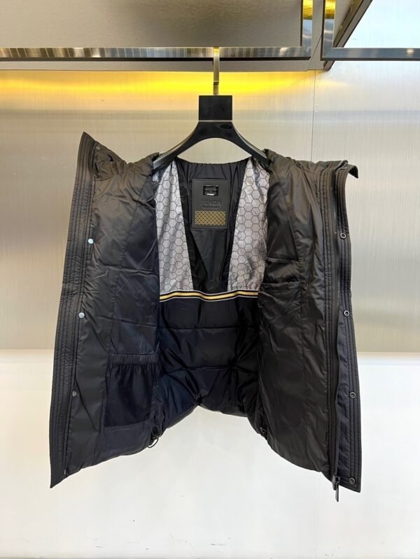 FND Hooded Padded Puffer Jacket - Black