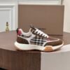 BRBY Low-Top Trainers with Check Side Panels - Brown