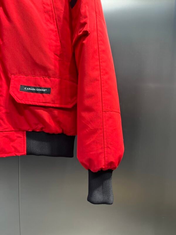 CG Fur-Trim Hooded Jacket with Utility Pockets - Red