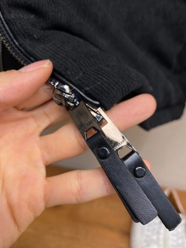 BRBY Hooded Puffer Jacket with Check Lining - Black