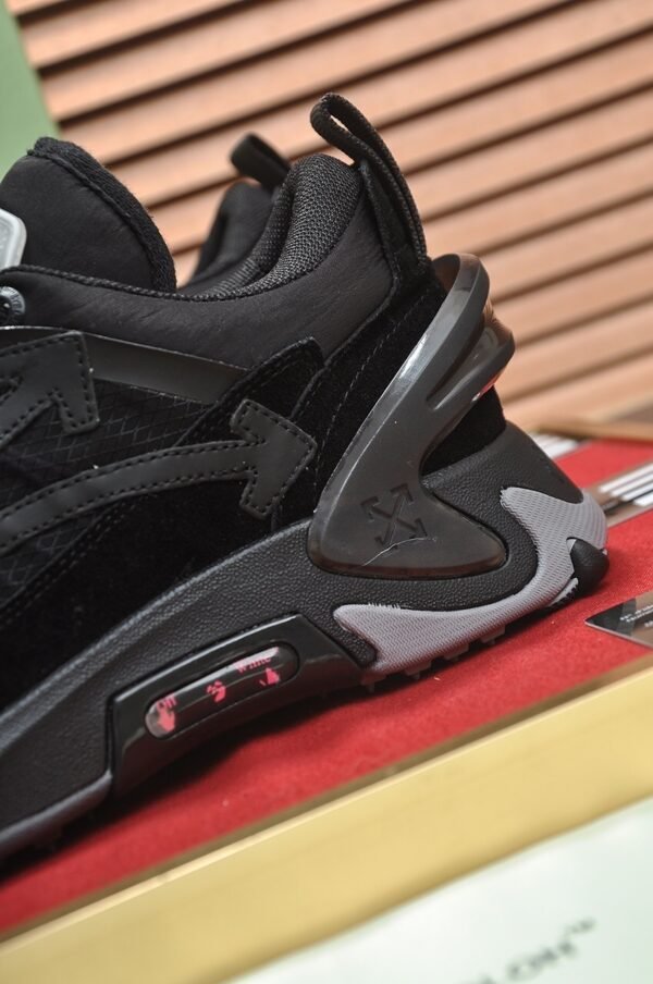 OFFW Chunky Trainers with Layered Panel Details - Black