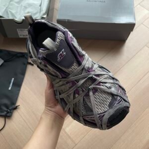 BLNCG Low-Top Trainers with Wrapped Lace Design - Purple/Grey