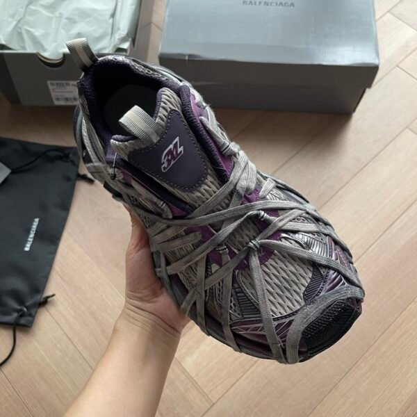 BLNCG Low-Top Trainers with Wrapped Lace Design - Purple/Grey