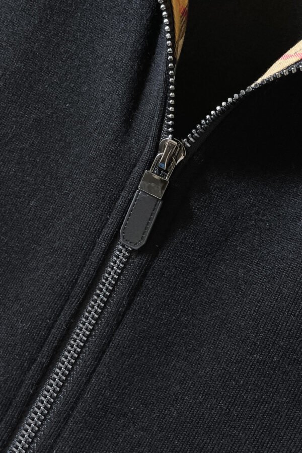 5ed2969c BRBY Zip-Up Gilet with Emblem Detail and Check lining - Black