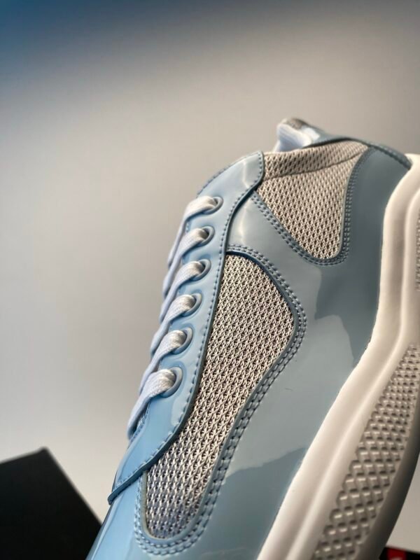 PRDA Trainers with Mesh Panels and Contrast Smooth Overlays - Light Blue