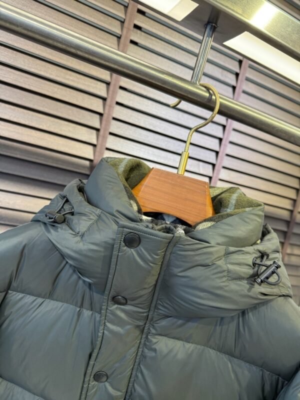 BRBY Hooded Puffer Jacket - Dark Green