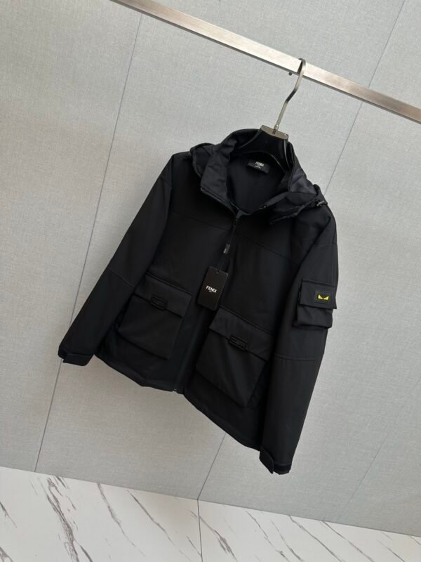 FND Hooded Zip-Up Utility Jacket - Black