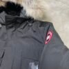 CG Utility Parka Coat with Fur-Trim Hood - Black