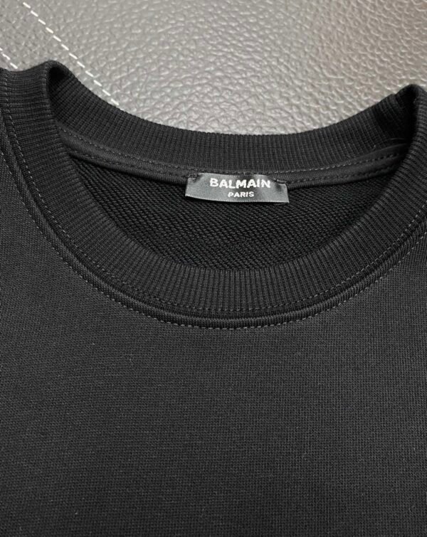 BLMN Paris Gold Logo-Print Long-Sleeve Tee Jumper