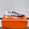 HRMS Low-Top Suede & Leather Trail Trainers – Brown & White Contrast