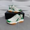 AMR Mesh & Suede Bone Runner Trainers – Tennis Green & Beige