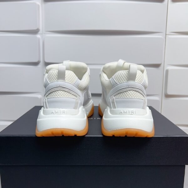 6 AMR Mesh & Suede Gum Sole Bone Runner Trainers – Off-White