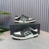 AMR Skel Leather Trainers – White & Black with Glitter Panels