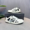 AMR Skel Leather Trainers – White with Black Accents