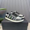 AMR Skel Leather Trainers – Black with Grey Accents