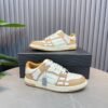 6 AMR Skel Leather Trainers – Alabaster with White Accents