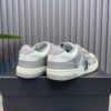 AMR Skel Leather Trainers – White with Grey Panels