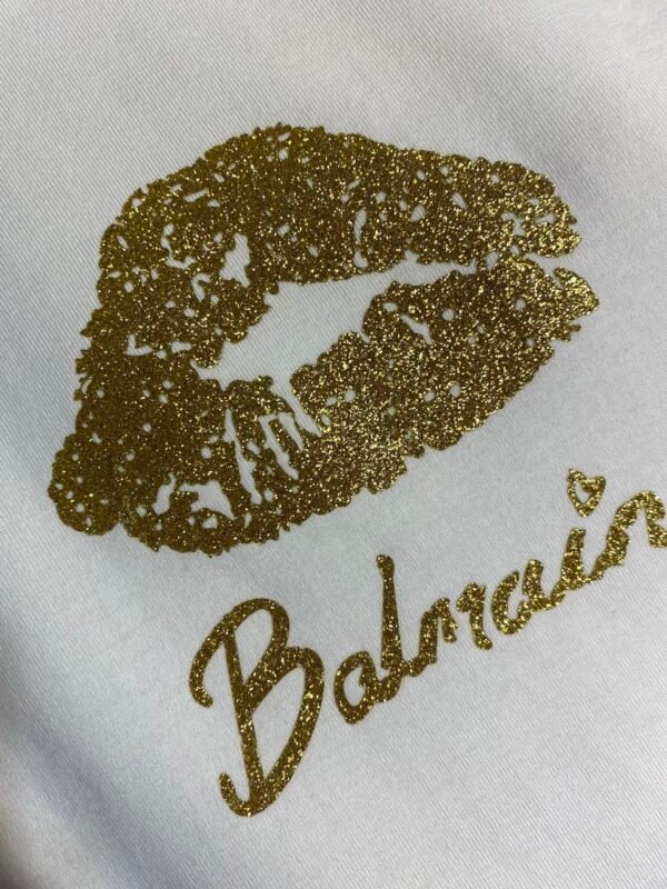BLMN Gold Logo Kiss Print T-Shirt - White
