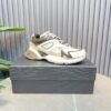 6 AMR Mesh & Leather Runner Trainers - White & Brown