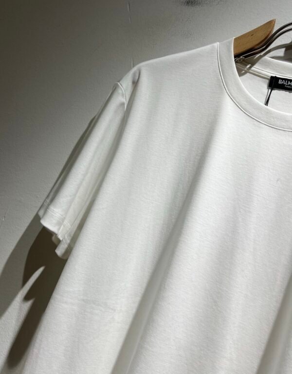 BLMN Paris Holographic Logo Crewneck T-Shirt - White