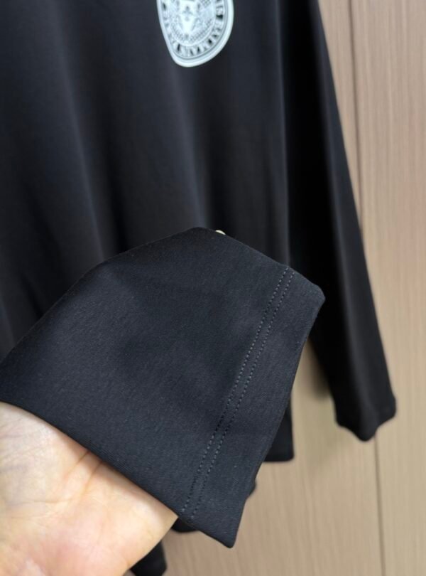 BLMN Paris Logo Patch Crewneck Long-Sleeve Jumper - Black