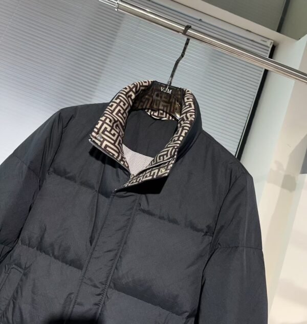 VRSC Patterned Collar Reversible Quilted Puffer Coat