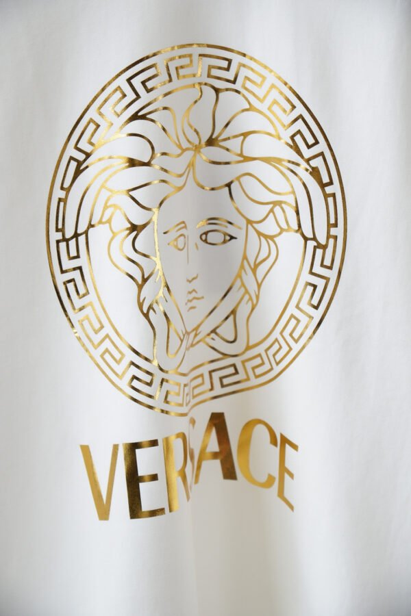 VRSC Medusa Medallion Gold-Tone Logo Print Jumper - Black