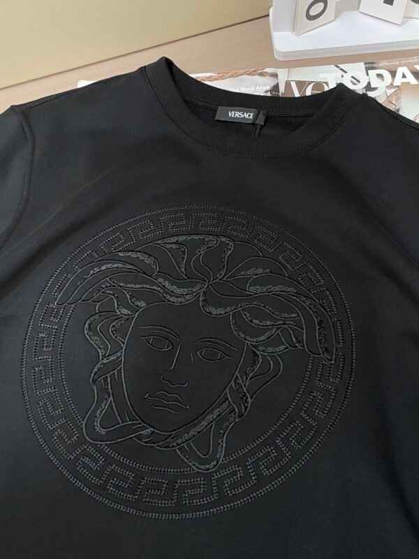 VRSC Tonal Medusa Crewneck Cotton Jumper – Black