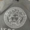 VRSC White Medusa Head Motif Cotton Crewneck Jumper – Grey