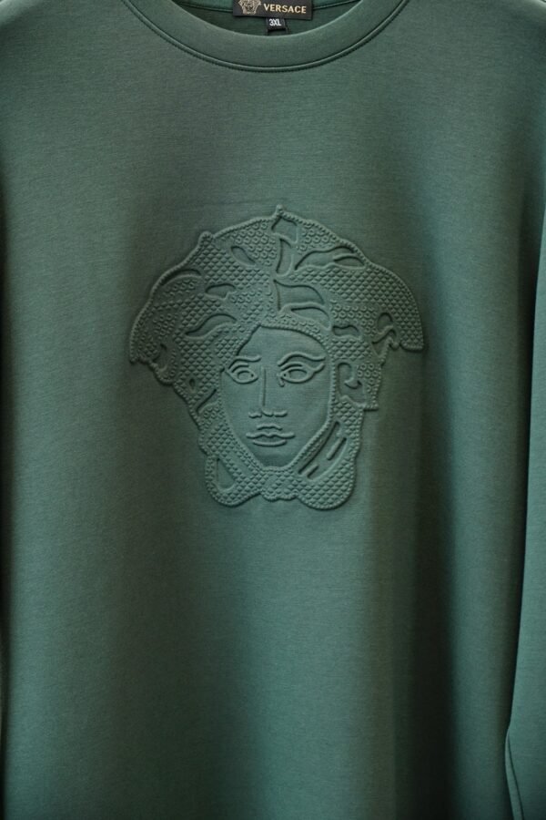 VRSC Embroidered Medusa Crewneck Jumper – Green