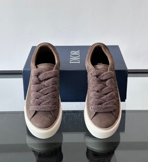 DXR CD Spin Suede & Oblique Canvas Trainers – Brown