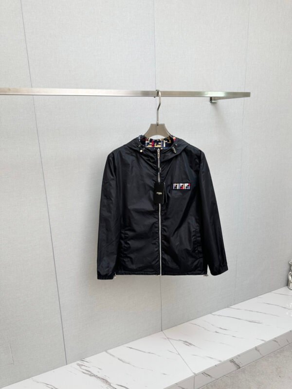 FND Multicolour Monogram Print Jacket - Black/Multicolour