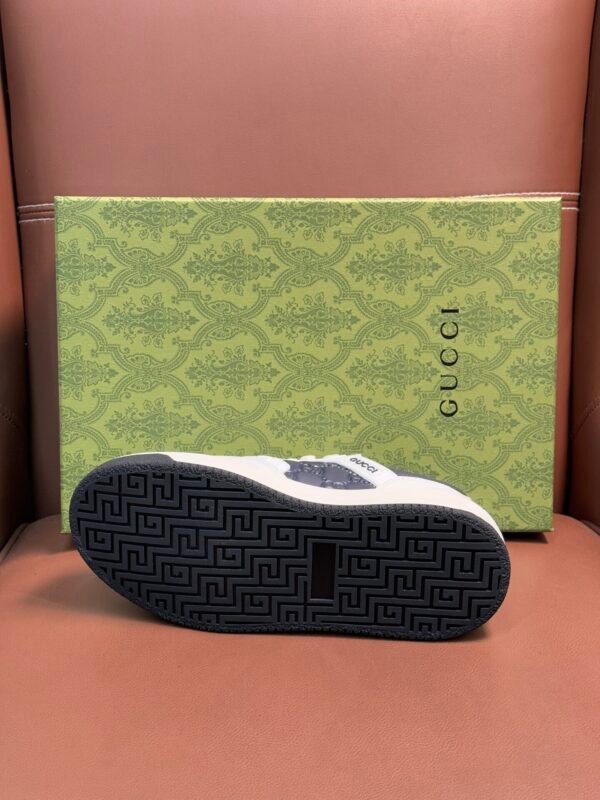 GCCI Trainers with Navy Embossed Monogram