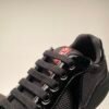 PRDA Trainers with Mesh Panels and Contrast Smooth Overlays - Black