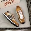 DG Low-Top Trainers with Tan & Beige Contrast Panels