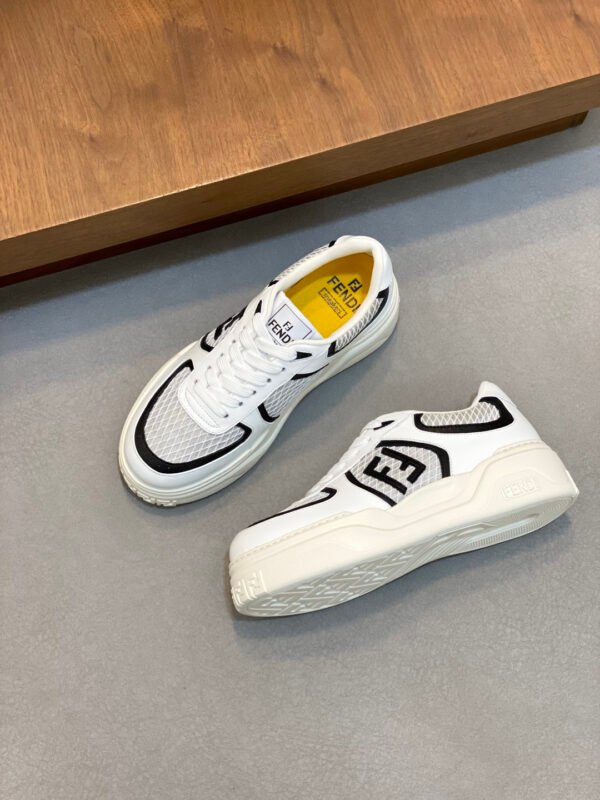 FND Low-Top Trainers With Black Contrast  Details - White