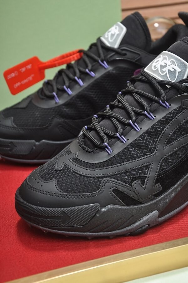 OFFW Chunky Trainers with Layered Panel Details - Black