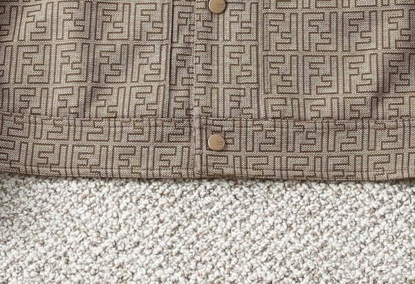 FND Monogram Snap-Button Jacket - Beige