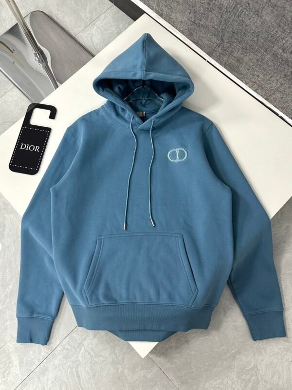 6147259b CD Embroidered Logo Pullover Hoodie - Blue