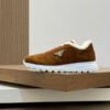 61f76d38 PRDA Low-Top Trainers with Plush Lined Collar - Brown