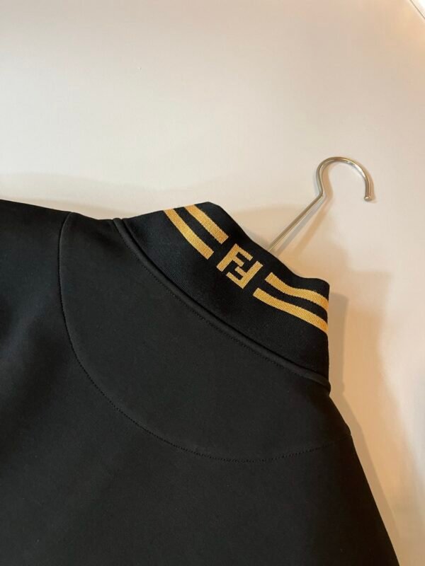 FND Zip-Up Jacket with Eye Motif - Black