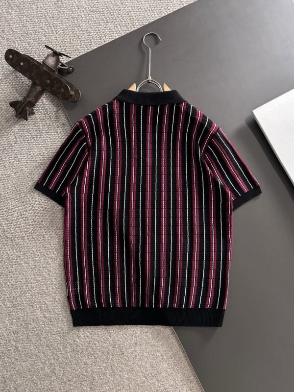 CG Stripped Polo Shirt - Burgundy