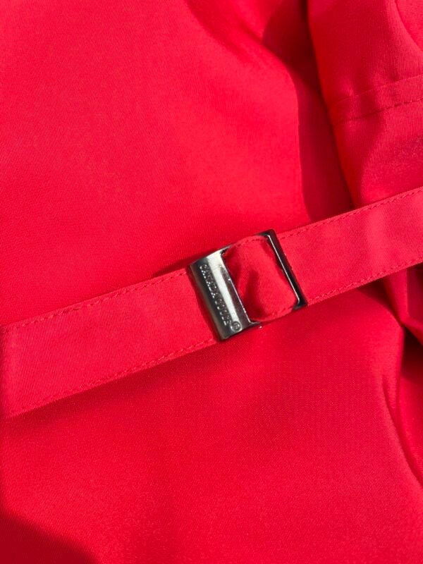 CG Fur-Trim Hooded Jacket with Utility Pockets - Red