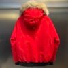 CG Fur-Trim Hooded Jacket with Utility Pockets - Red